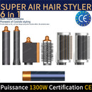 Modelador de Cabelo Automático 5 em 1 – Seca, Alisa e Faz Cachos com Ar Quente e Frio (1300W)