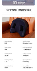 Massageador Elétrico Shiatsu com Aquecimento para Pescoço e Corpo