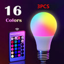 Lâmpada Multicolor Smart LED com Controle Remoto