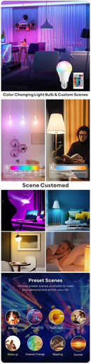 Lâmpada Multicolor Smart LED com Controle Remoto